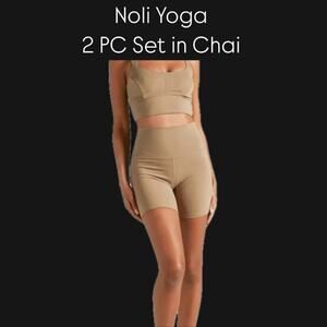 Noli Yoga *2-Pc Set* Chai Bliss Bra (M) & Essence Bike Short (S)